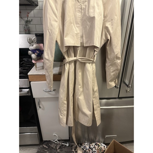 Avec Las Filles Trench Coat Removable Hood SzM Work Brunch Business Jeans Nwot - Picture 8 of 12